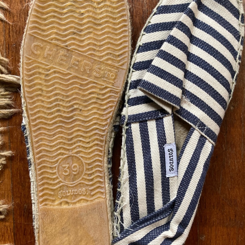 Soludos Striped Espadrilles, size 39